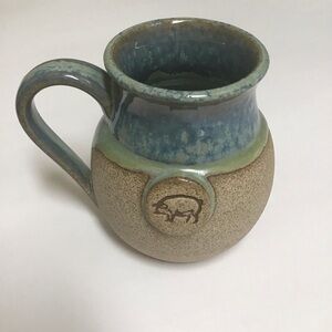 Studio Art Pottery PIG Coffee Mug Tea SIGNED Spotted Dog Ceramics Vero Beach FL